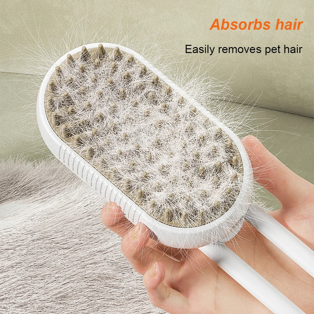3-in-1 Electric Pet Brush – Spray &amp; Massage
