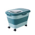 Folding Pet Food Storage Container – Airtight with Wheels