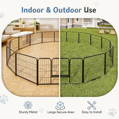 JHK 16-Panel Dog Playpen – Indoor &amp; Outdoor Use
