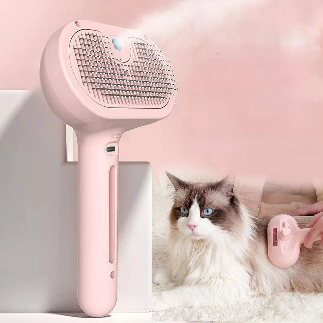 Steam Brush for Pets – Spray and Hair Removal