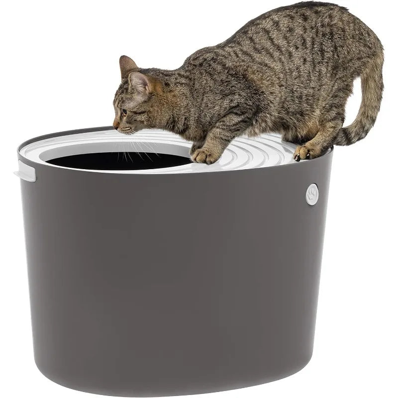 Top Entry Cat Litter Box – Stylish &amp; Enclosed Design