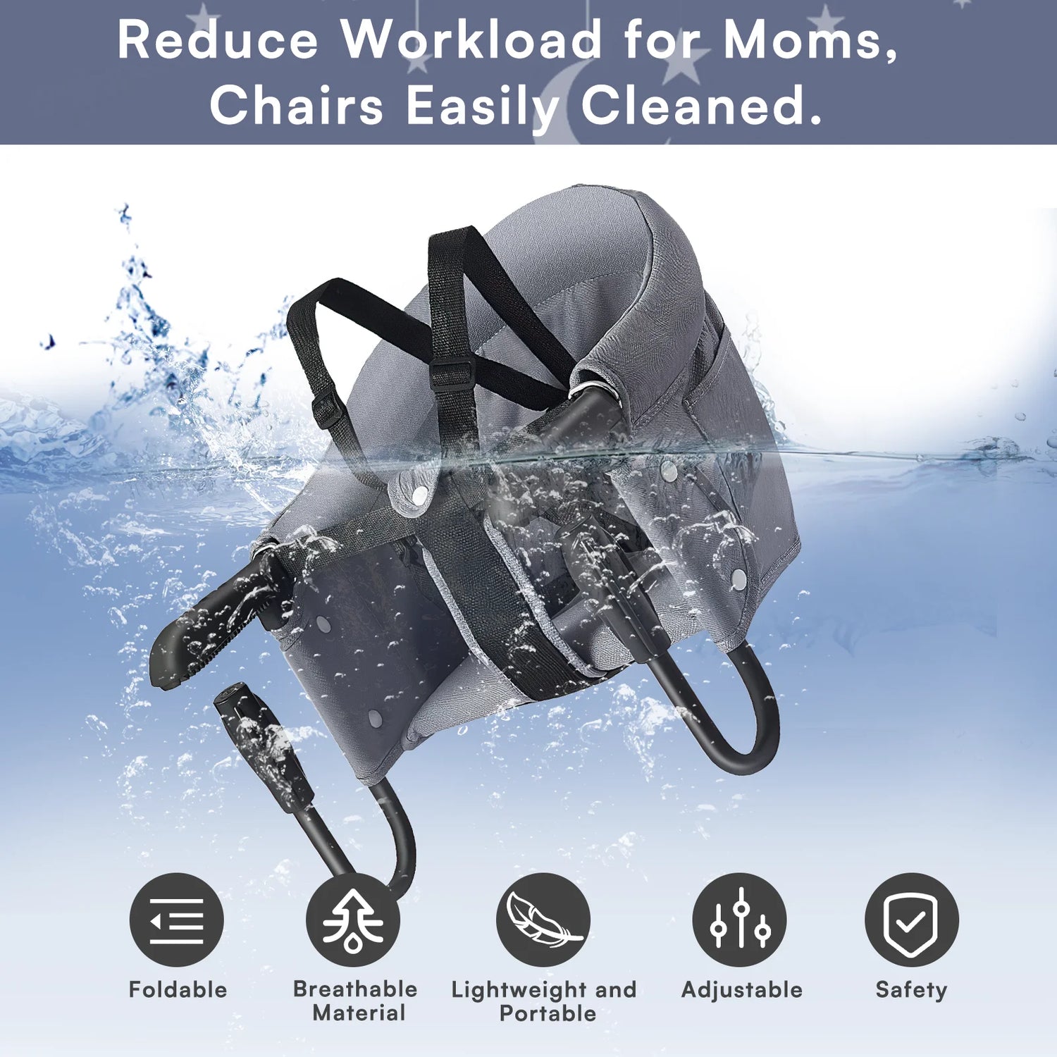 UBRAVOO Hook-On High Chair – Foldable &amp; Portable