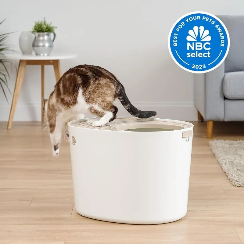 Top Entry Cat Litter Box – Stylish &amp; Enclosed Design