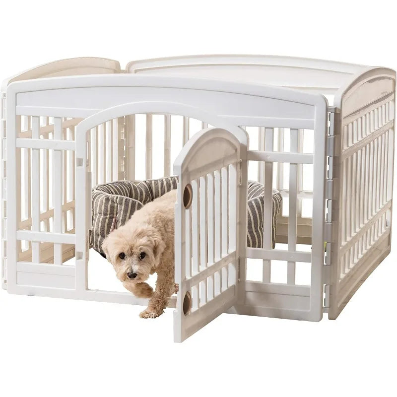 24&quot; Pet Playpen with Door – 4 Panels USA