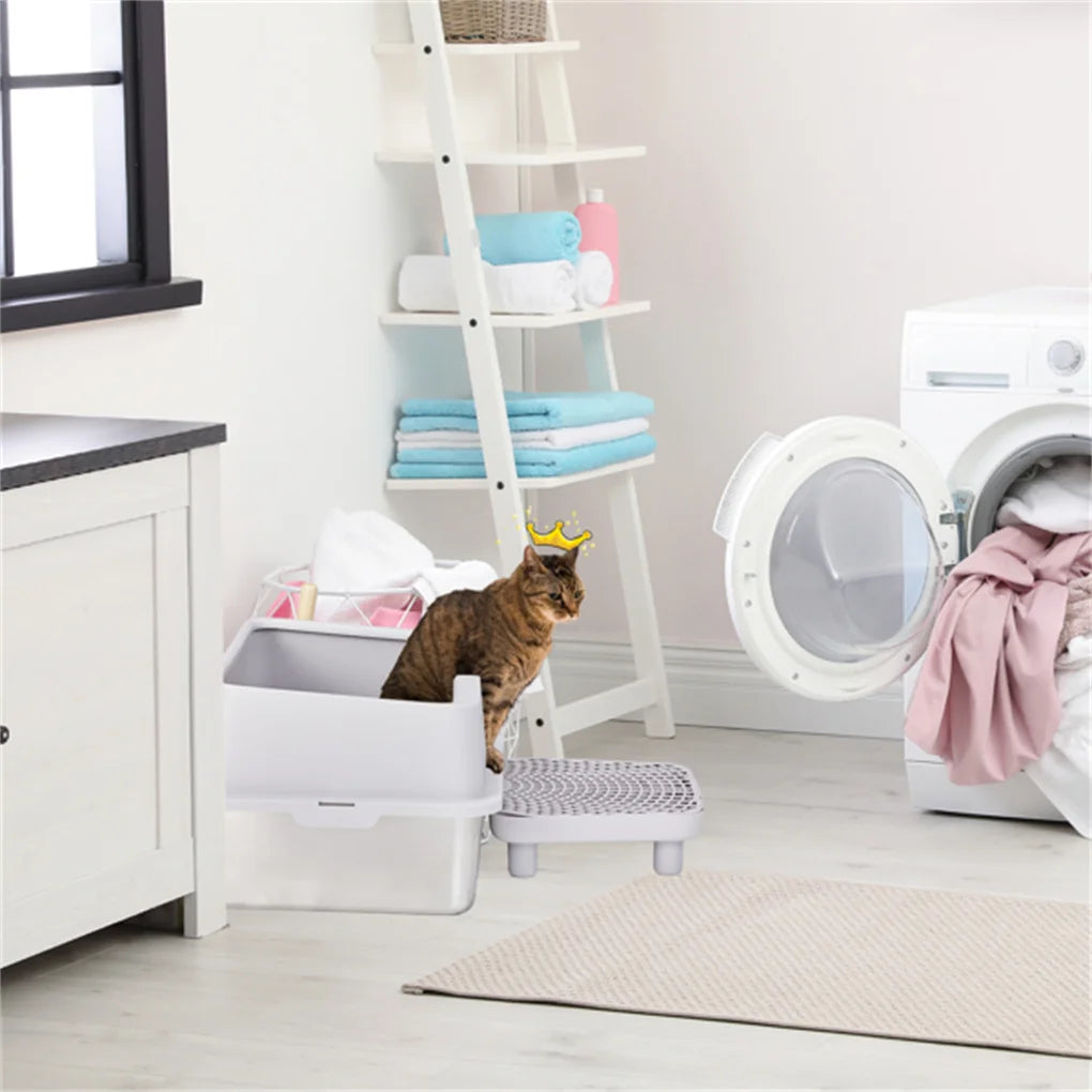 XL Stainless Steel Litter Box – High Sides &amp; Lid