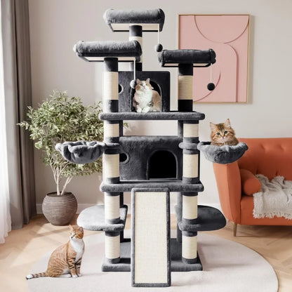 Significant 68” Cat Tree – Multiple Levels