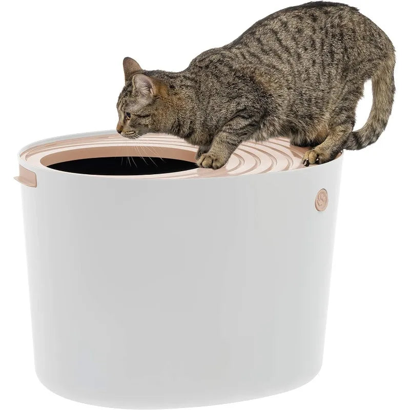Top Entry Cat Litter Box – Stylish &amp; Enclosed Design