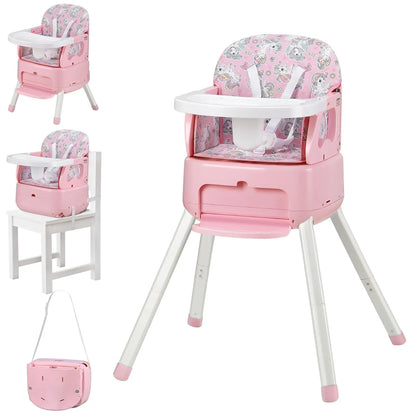 3-in-1 Portable High Chair – Baby &amp; Toddler, Foldable