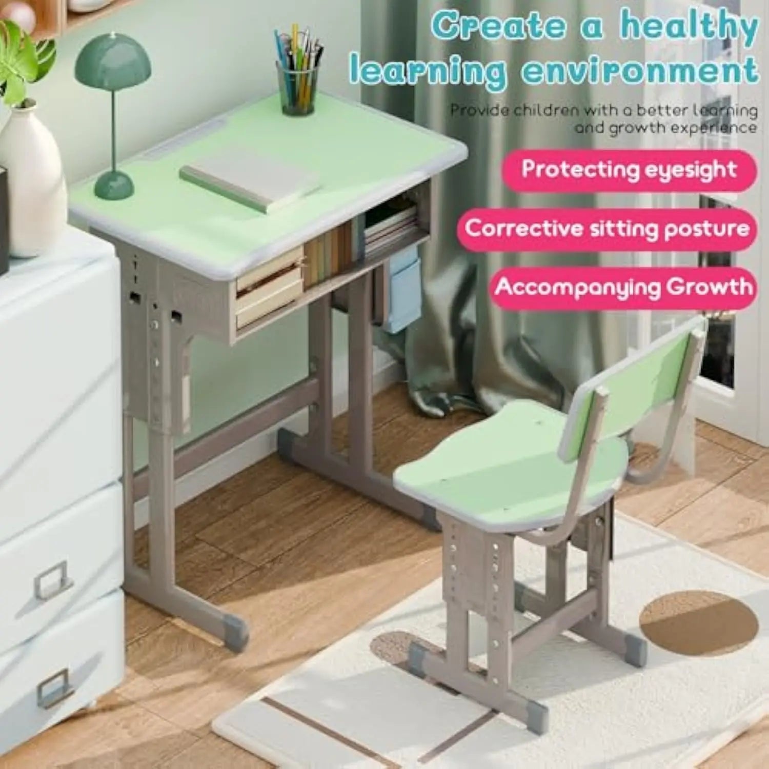 Adjustable Kids Desk and Chair Set – Study Essentials